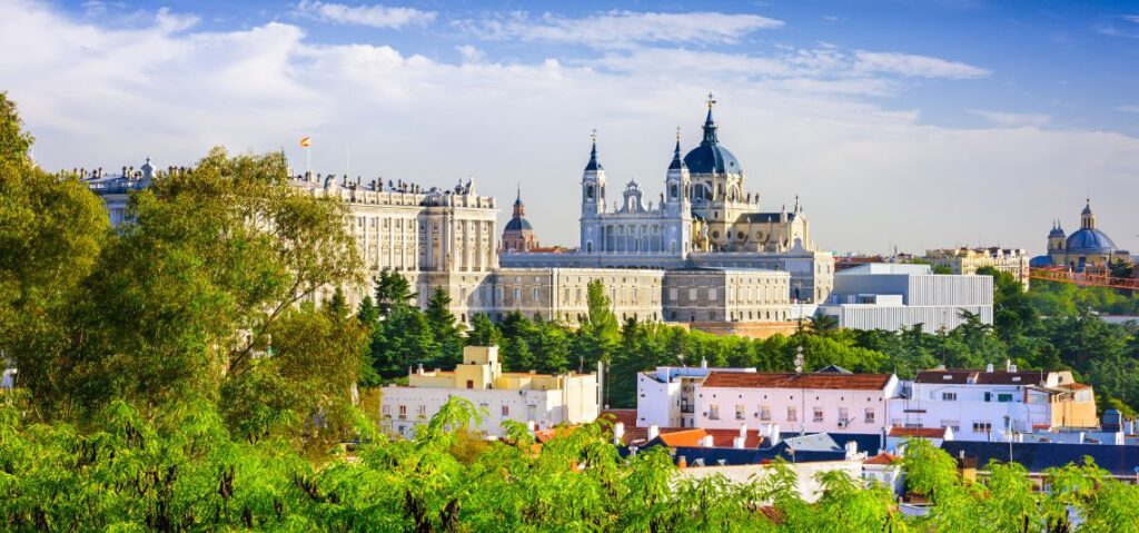 Vista del palacio real en Madrid